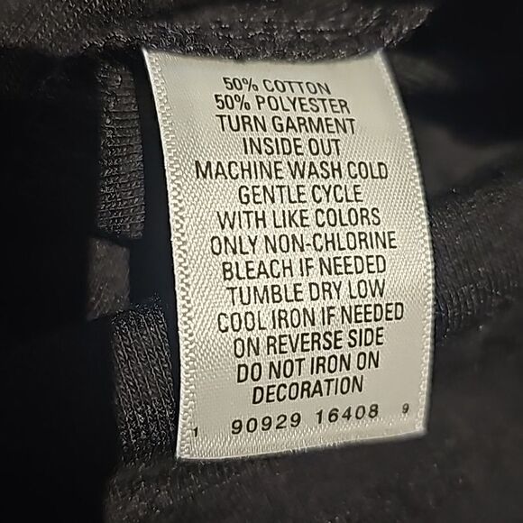 Black lightweight long sleeve studded Halloween top with flared bottom size smal - Picture 9 of 9